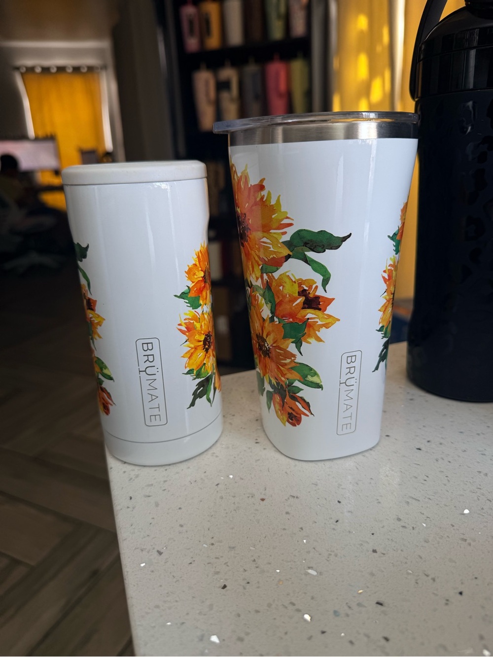 BrüMate White Sunflower Insulated Tumbler - Travel Drinkware